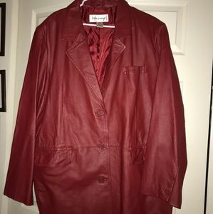 Red leather jacket